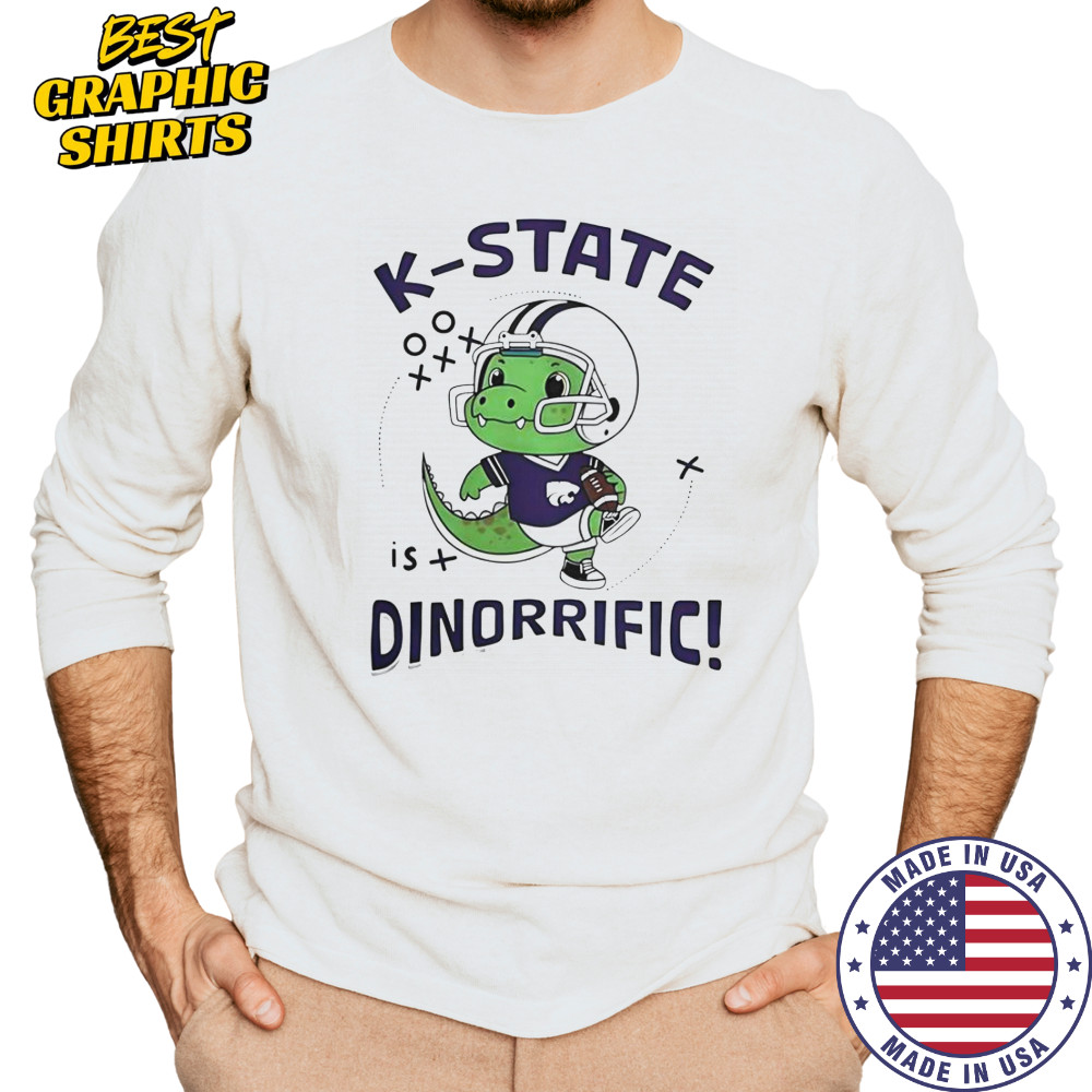 K-State Wildcats Vive La Fete Dino-Riffic T-Shirt Long Sleeved