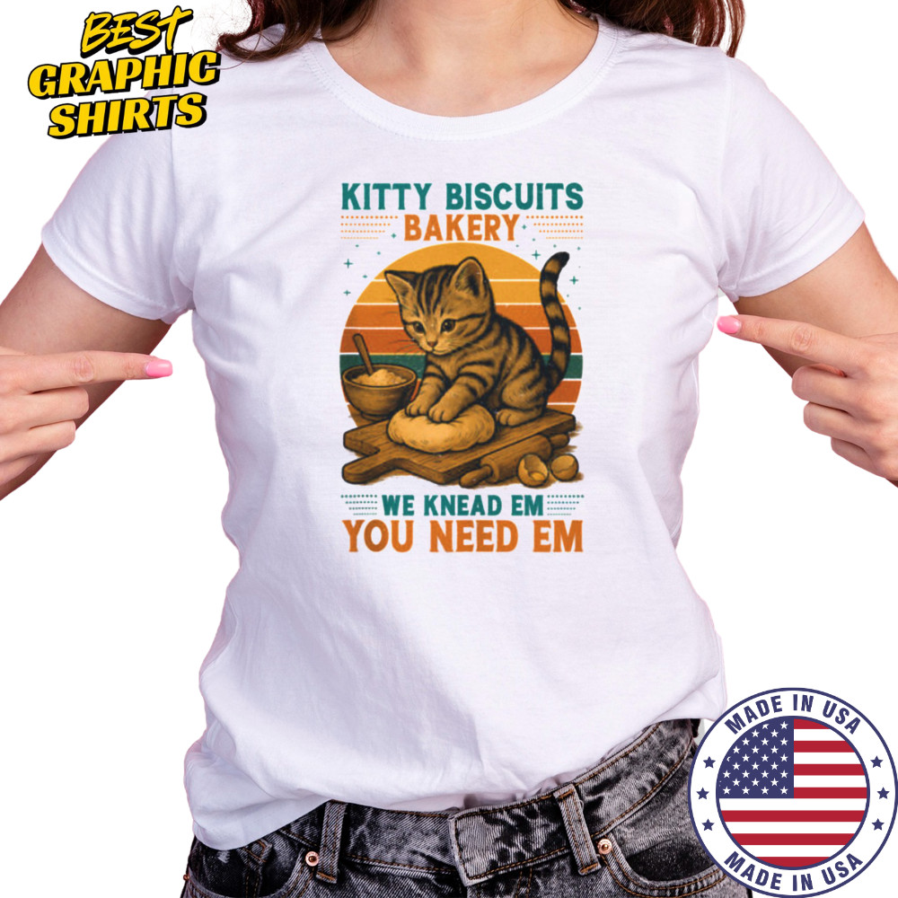 Kitty Biscuits Bakery Funny Cat Baking Gifts for Daughter Crazy Shirt Women's T-shirt