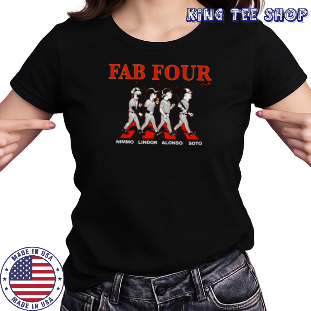 Lindor Soto Alonso & Nimmo Fab Four Album NY Baseball Shirt Women's T-shirt