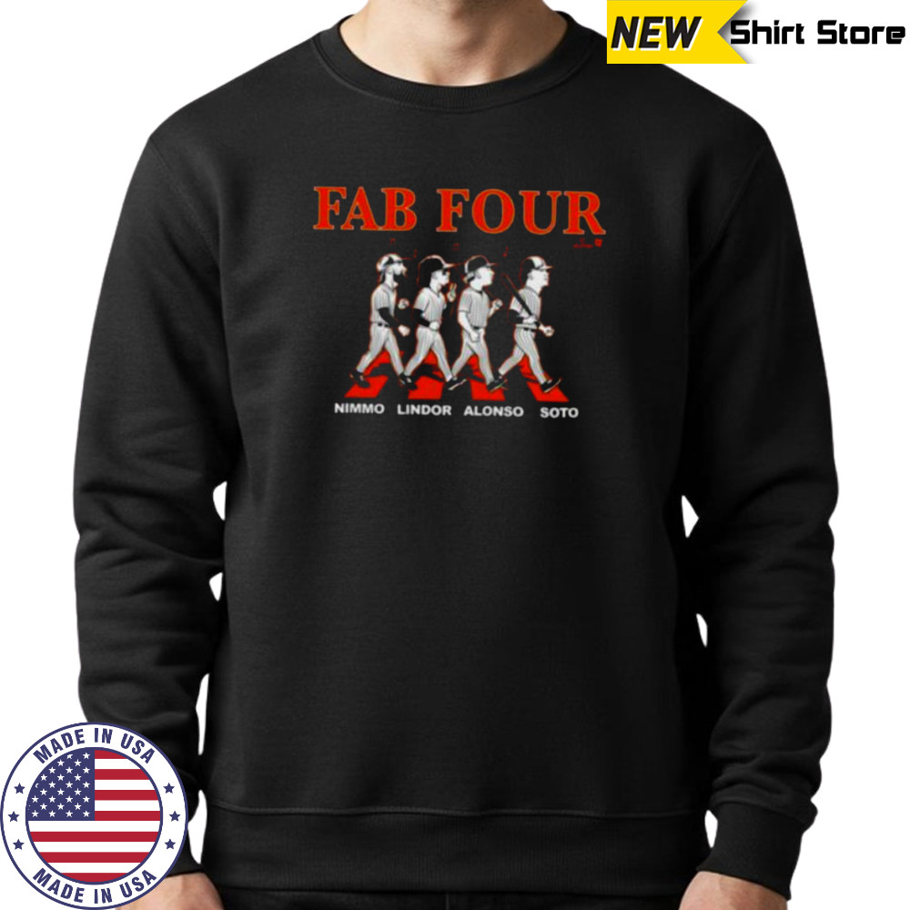 Lindor Soto Alonso & Nimmo Fab Four Album NY Baseball Shirt Sweatshirt