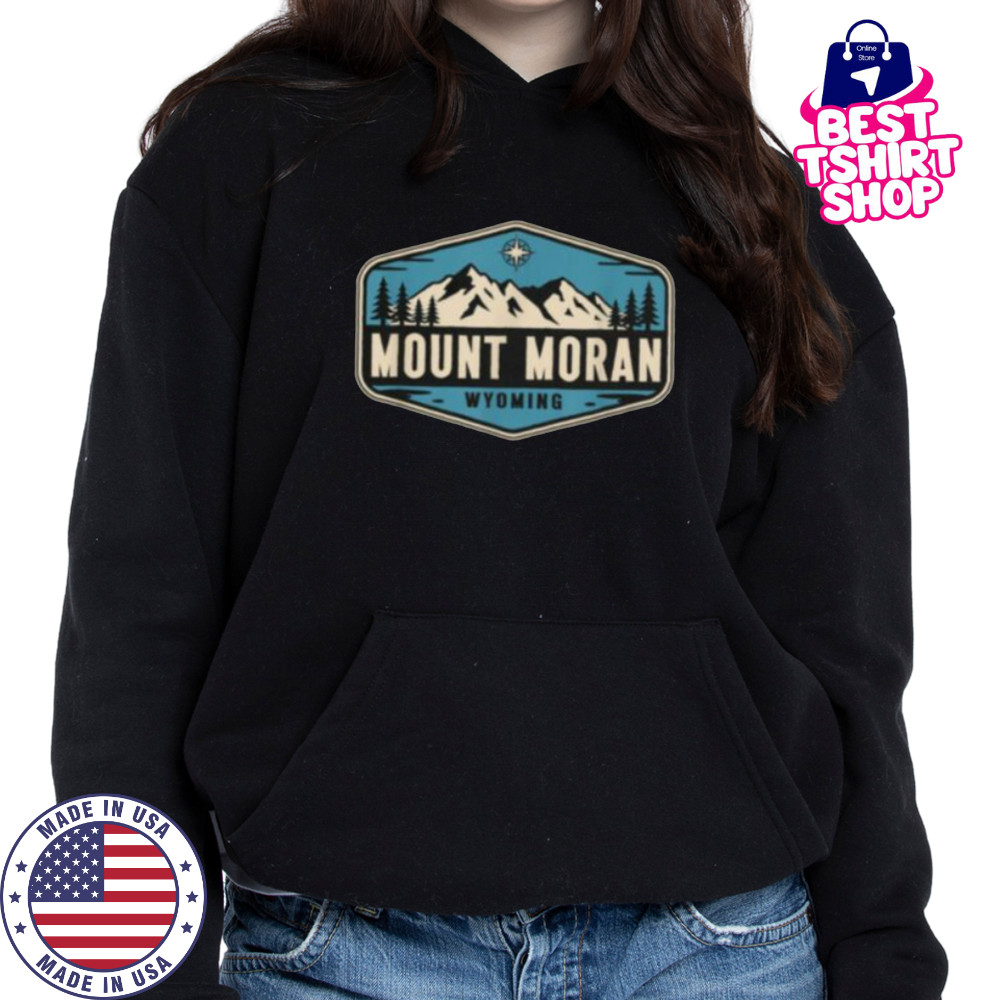 Mount Moran Wyoming Nature Mountain Graphic T Shirt Hoodie
