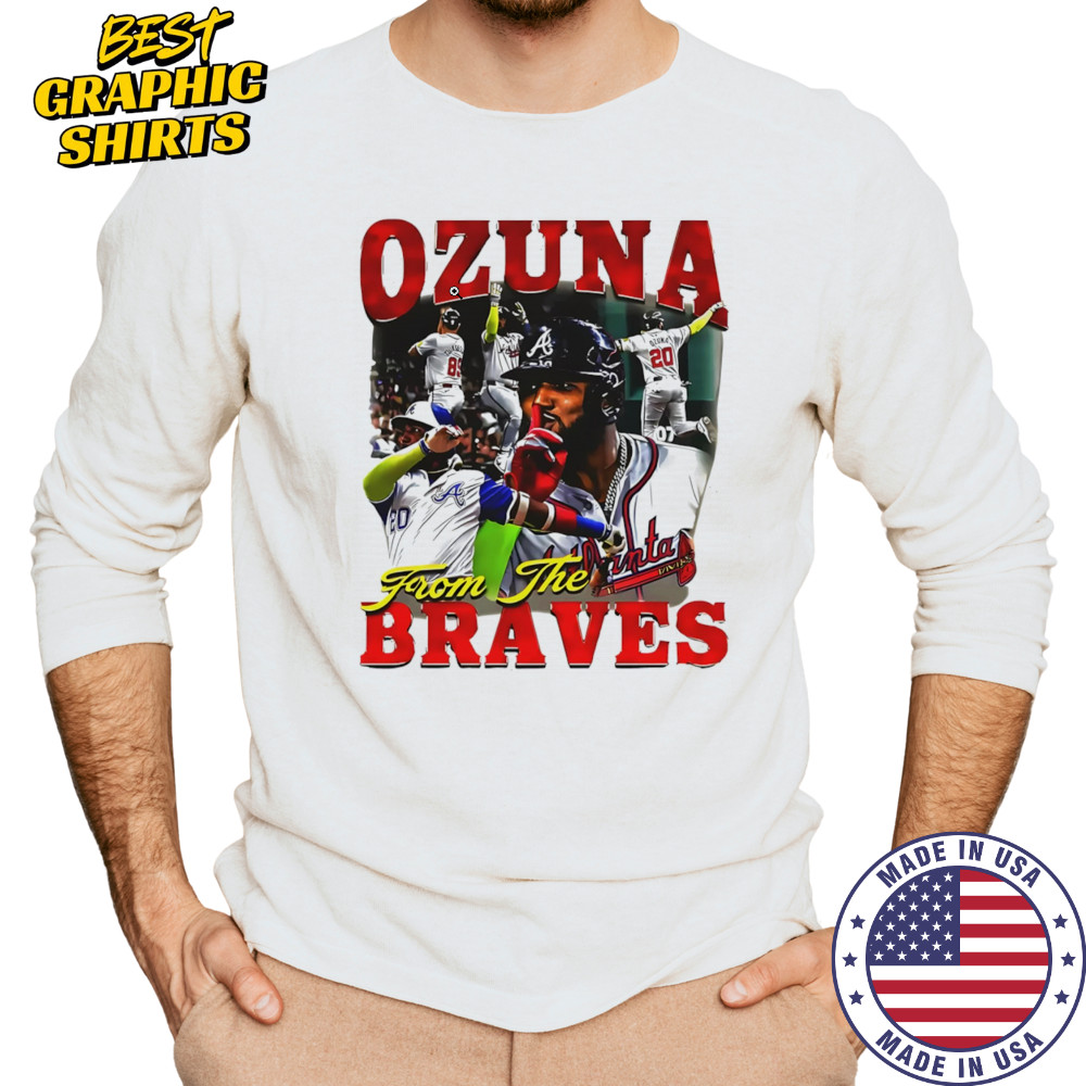 Ozuna from the Braves retro shirt4 Long Sleeved