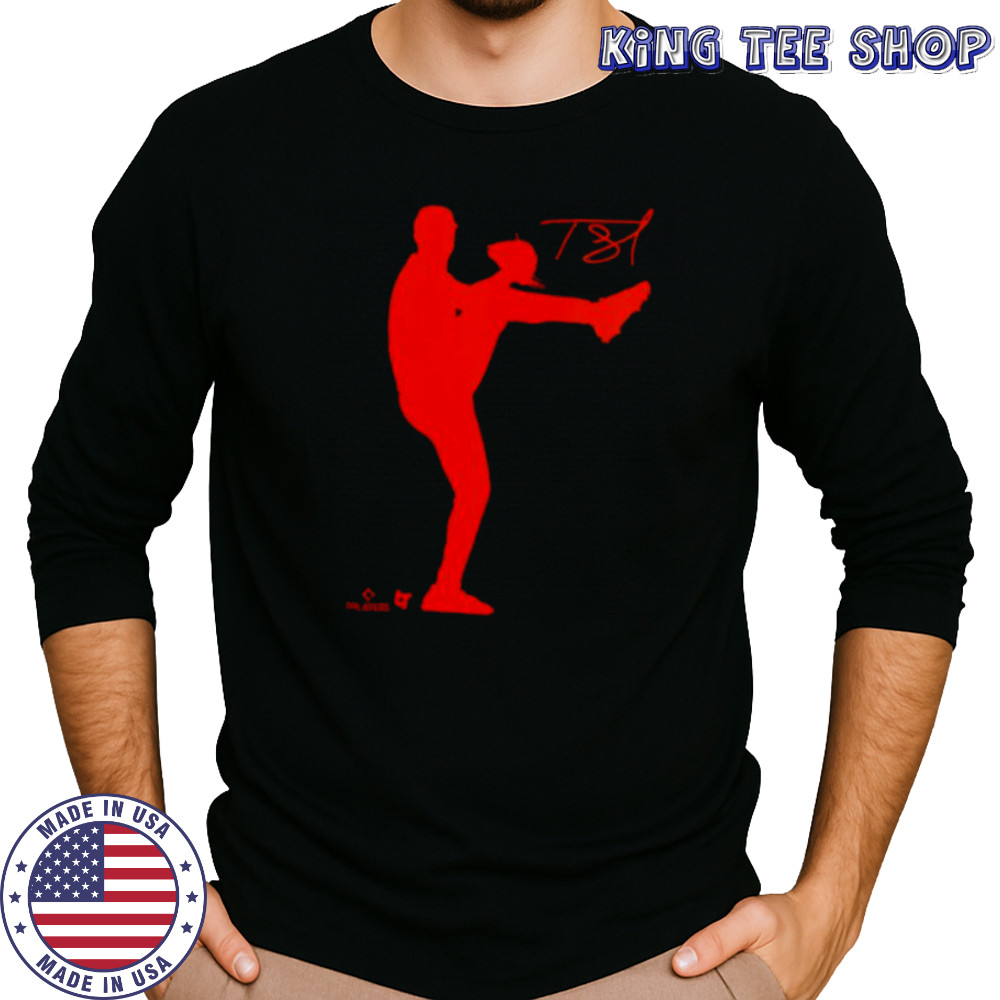 Tarik Skubal Silhouette Detroit Baseball Shirt Long Sleeved