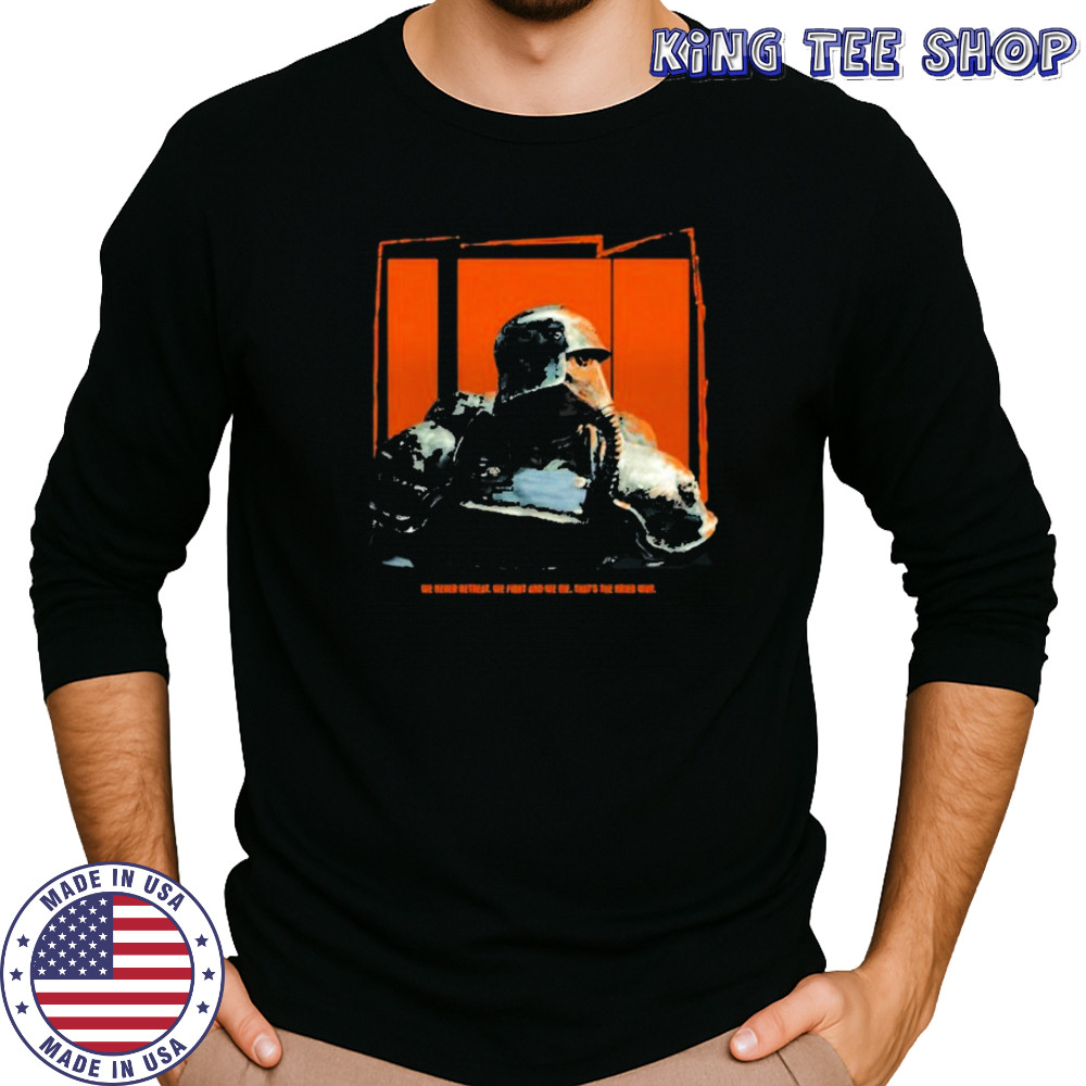 Warhammer We Never Retreat T-shirt Long Sleeved
