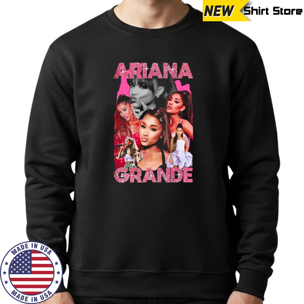 Ariana Grande Pink Sparkle Bootleg Shirt Sweatshirt