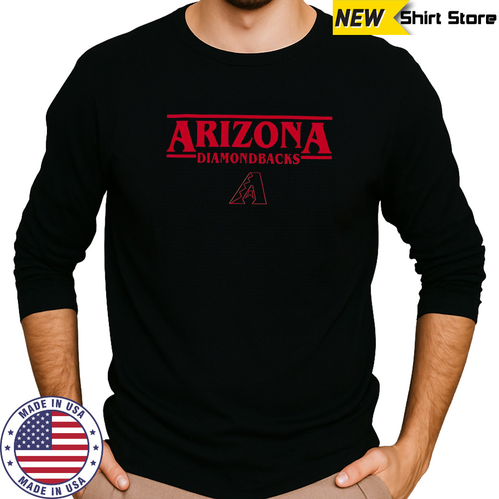 Arizona Diamondbacks X Stranger Things Logo T-Shirt Long Sleeved