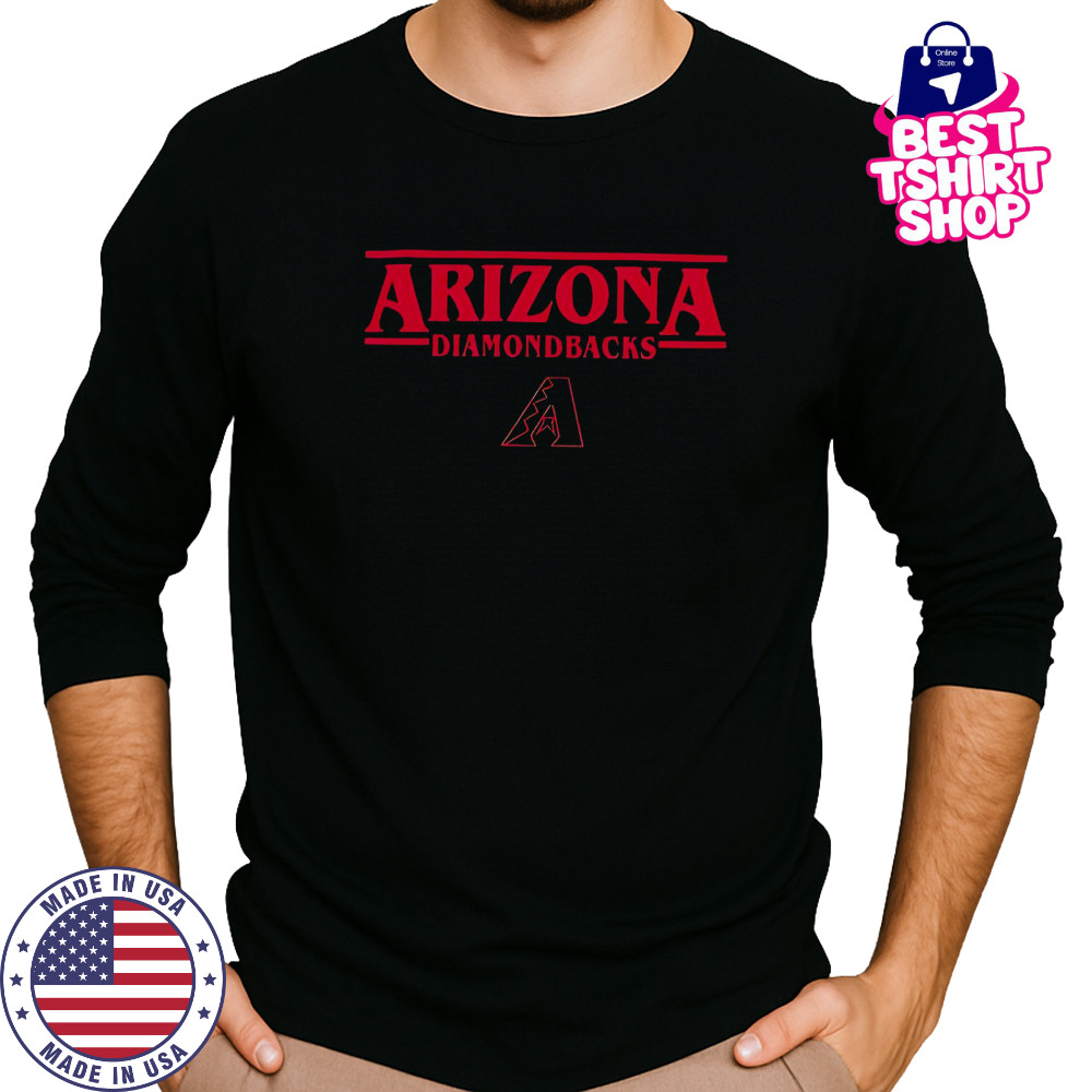 Arizona Diamondbacks X Stranger Things Logo T-Shirt Long Sleeved