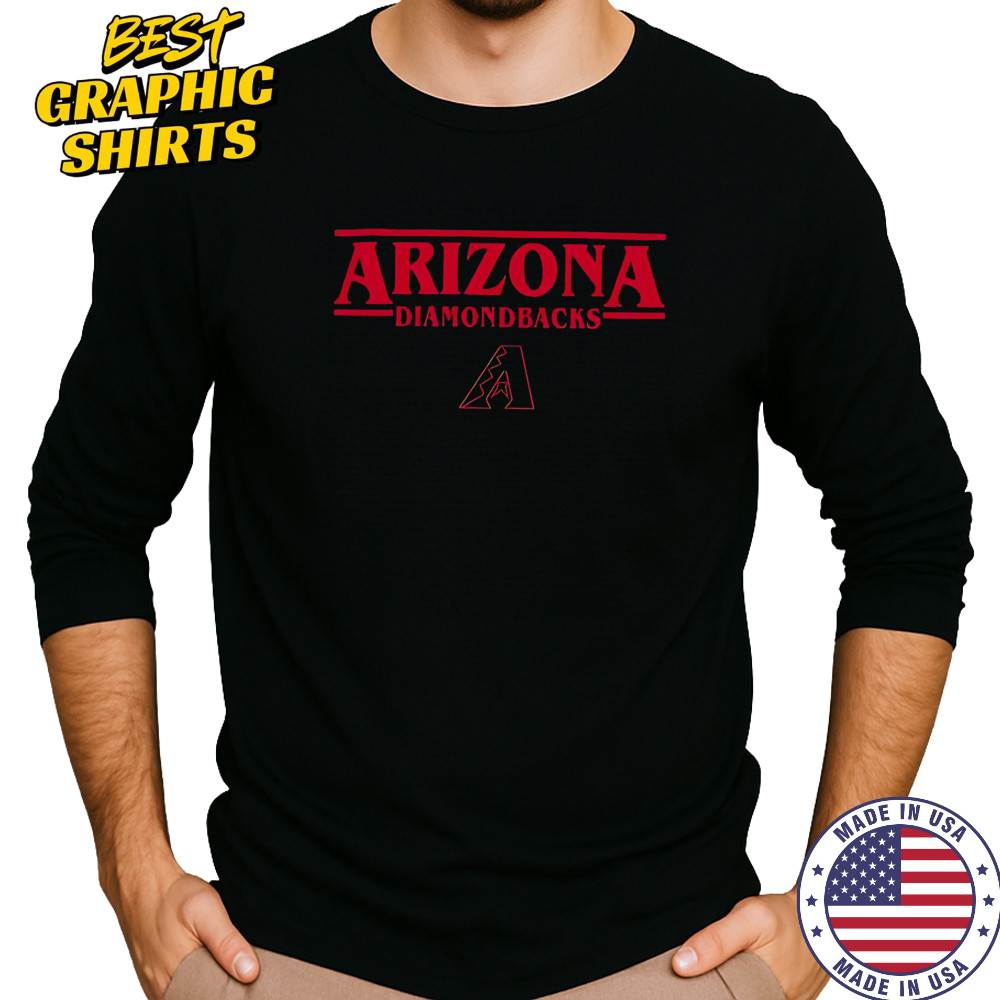 Arizona Diamondbacks X Stranger Things Logo T-Shirt Long Sleeved
