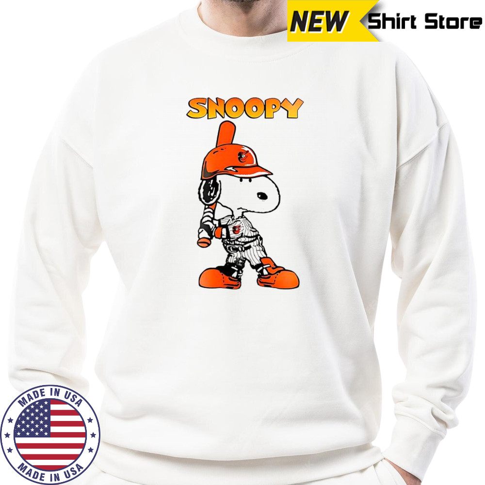 Baltimore Orioles Snoopy Player T-Shirt Sweatshirt
