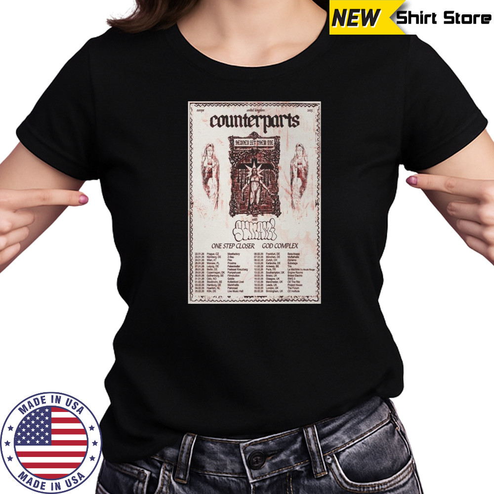 Counterparts UK & EU Tour 2025 Poster Shirt Women's T-shirt
