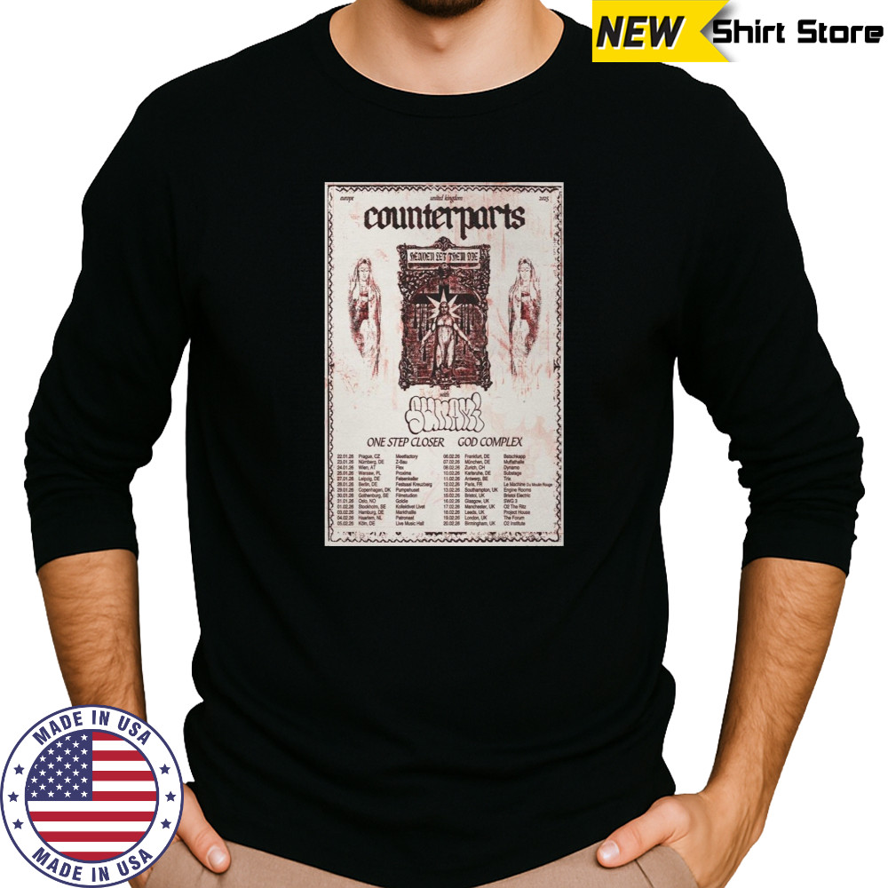Counterparts UK & EU Tour 2025 Poster Shirt Long Sleeved