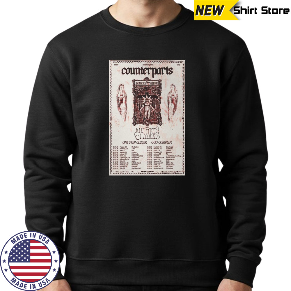 Counterparts UK & EU Tour 2025 Poster Shirt Sweatshirt