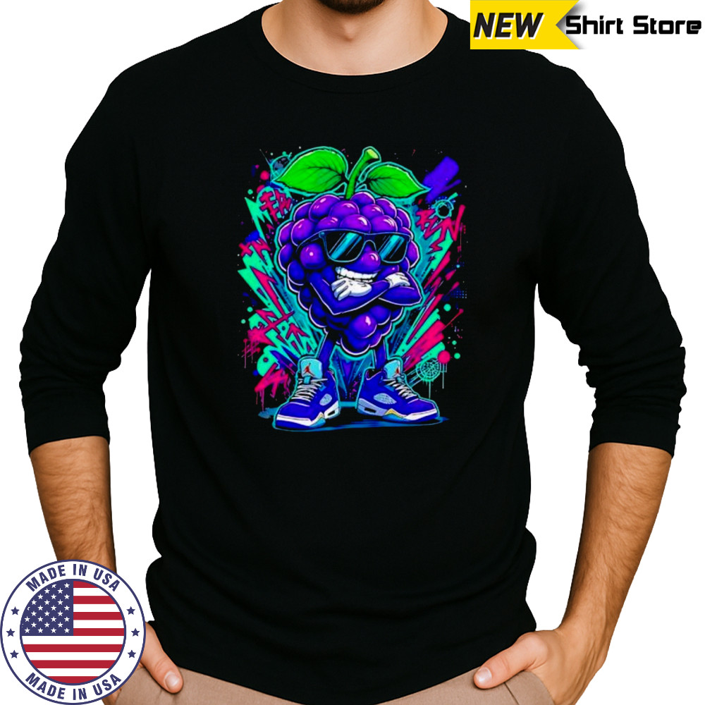 Fresh Grape Cartoon shirt Long Sleeved