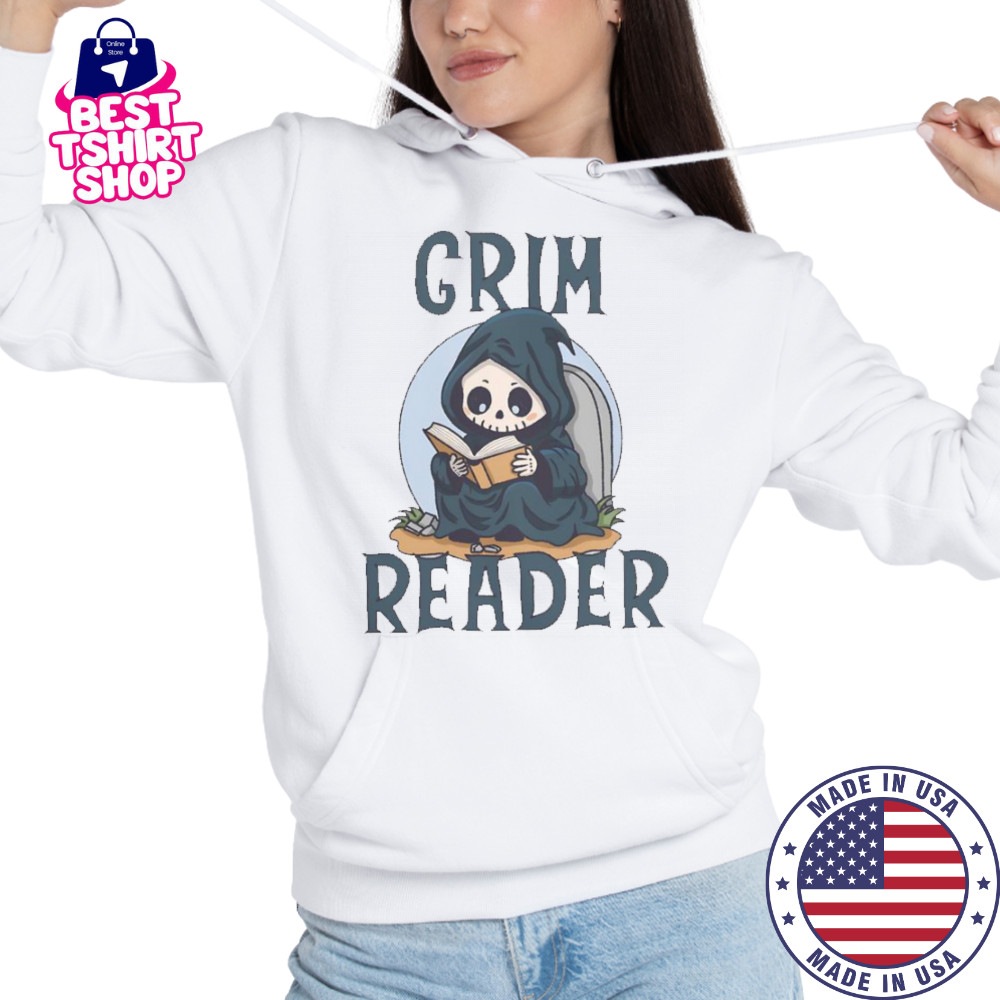 Grim Reader Reading Book T-Shirt Hoodie