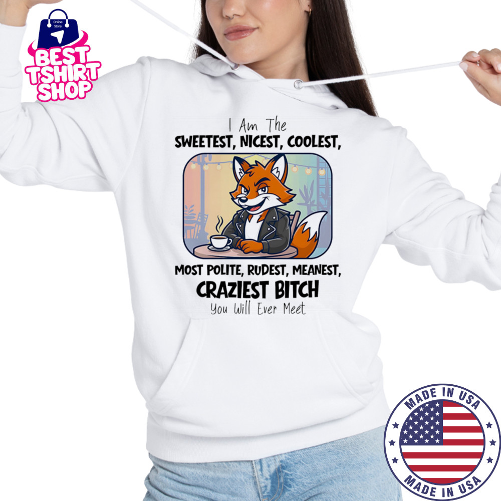 I am the sweetest nicest coolest most polite rudest meanest craziest bitch you will ever meet shirt Hoodie