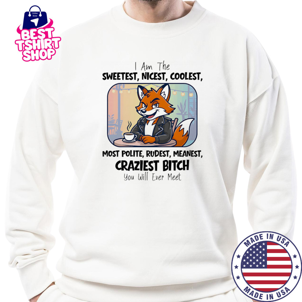 I am the sweetest nicest coolest most polite rudest meanest craziest bitch you will ever meet shirt Sweatshirt