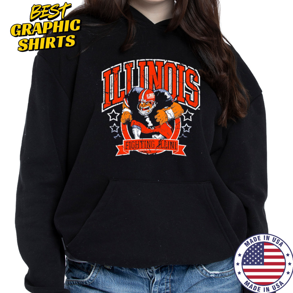Illinois Football Vintage Distressed shirt Hoodie