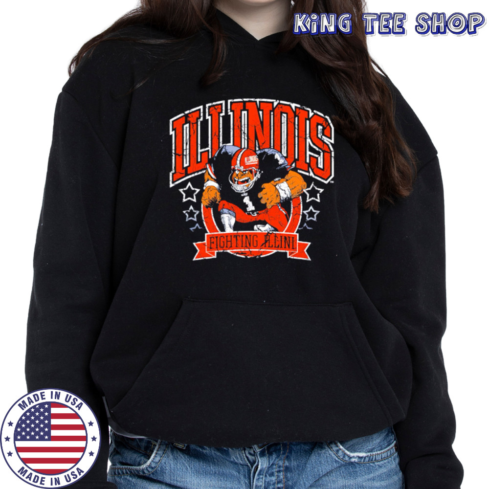 Illinois Football Vintage Distressed shirt Hoodie