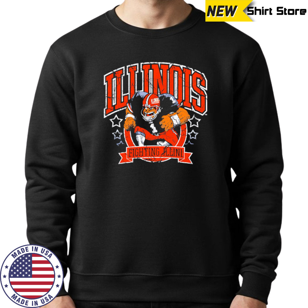 Illinois Football Vintage Distressed shirt Sweatshirt
