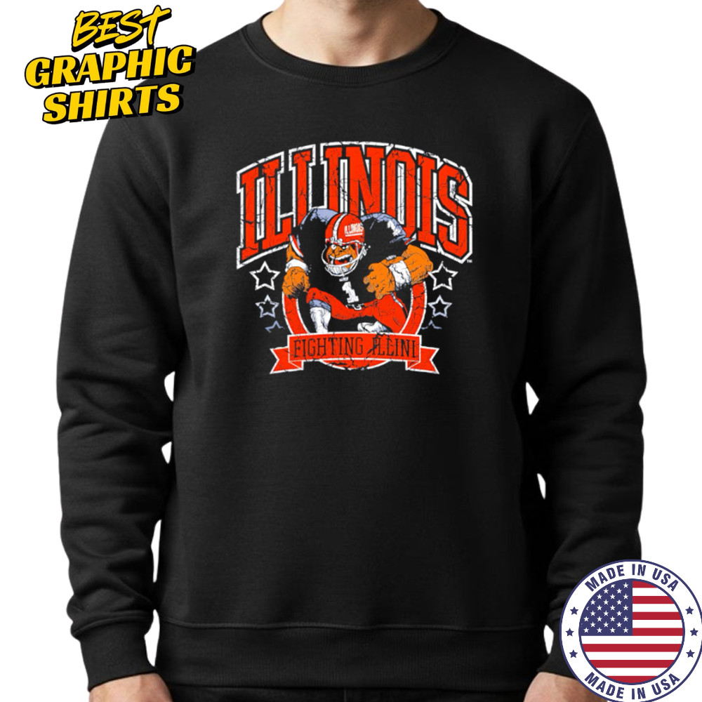 Illinois Football Vintage Distressed shirt Sweatshirt