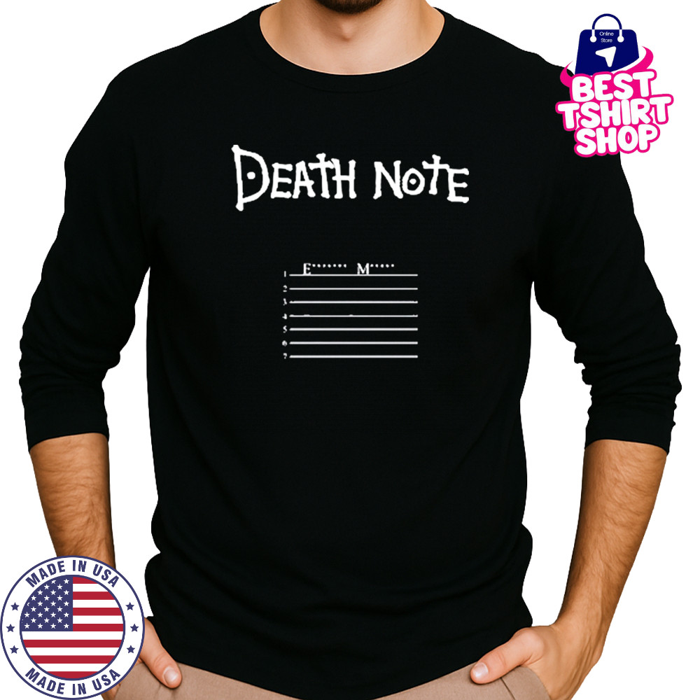 Imranepresents Povculture Death Note Shirt Long Sleeved
