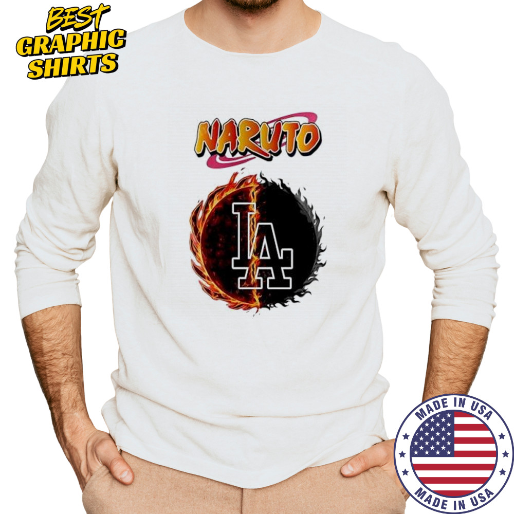 Los angeles Dodgers mlb collab naruto and sasuke 2025 baseball shirt Long Sleeved