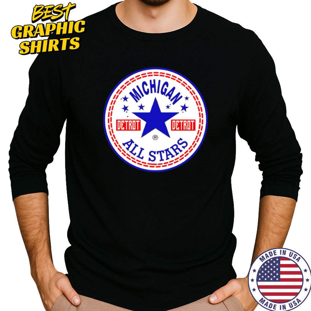 Michigan Detrot all stars logo shirt Long Sleeved
