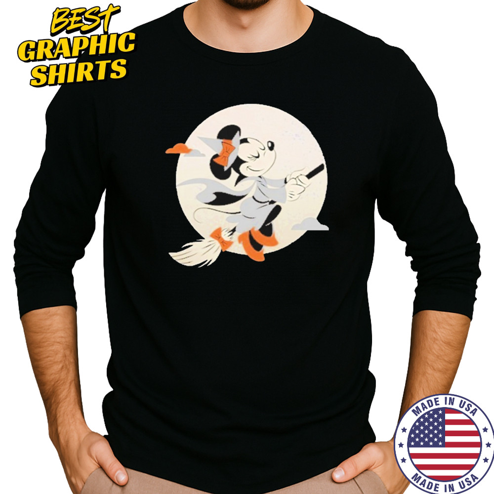 Minnie Mouse In Witch Halloween Shirt Long Sleeved