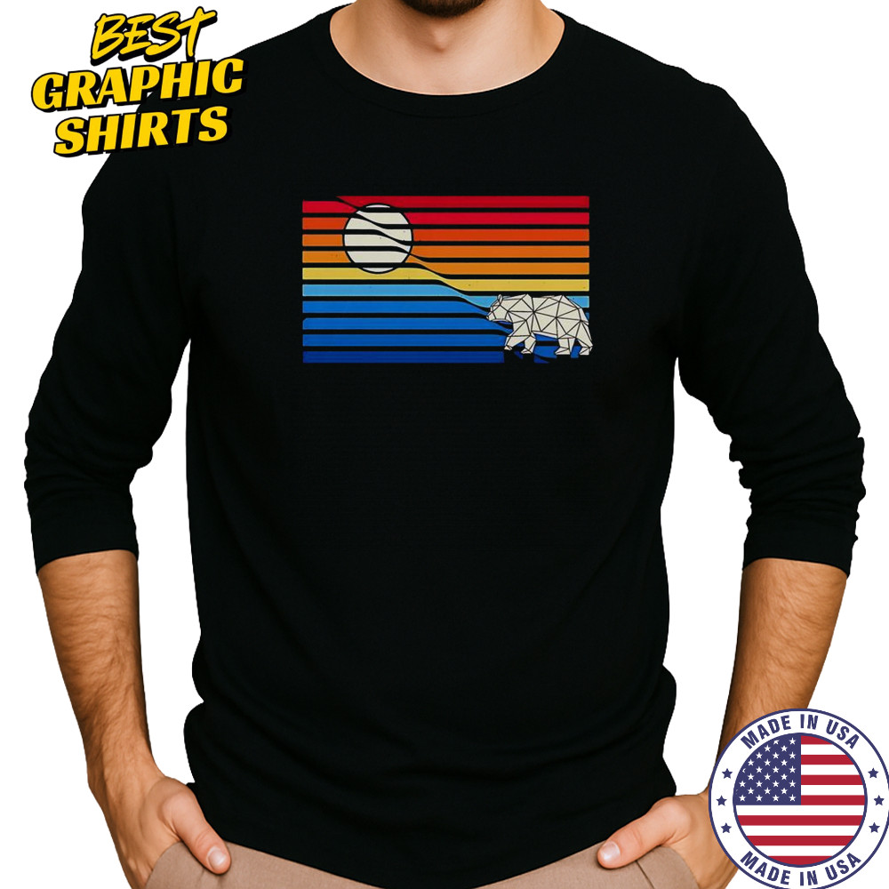 Moon Bear Geometry T-Shirt Long Sleeved