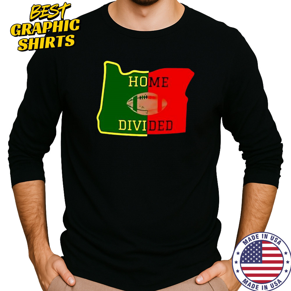 Oregon Ducks home divided shirt Long Sleeved