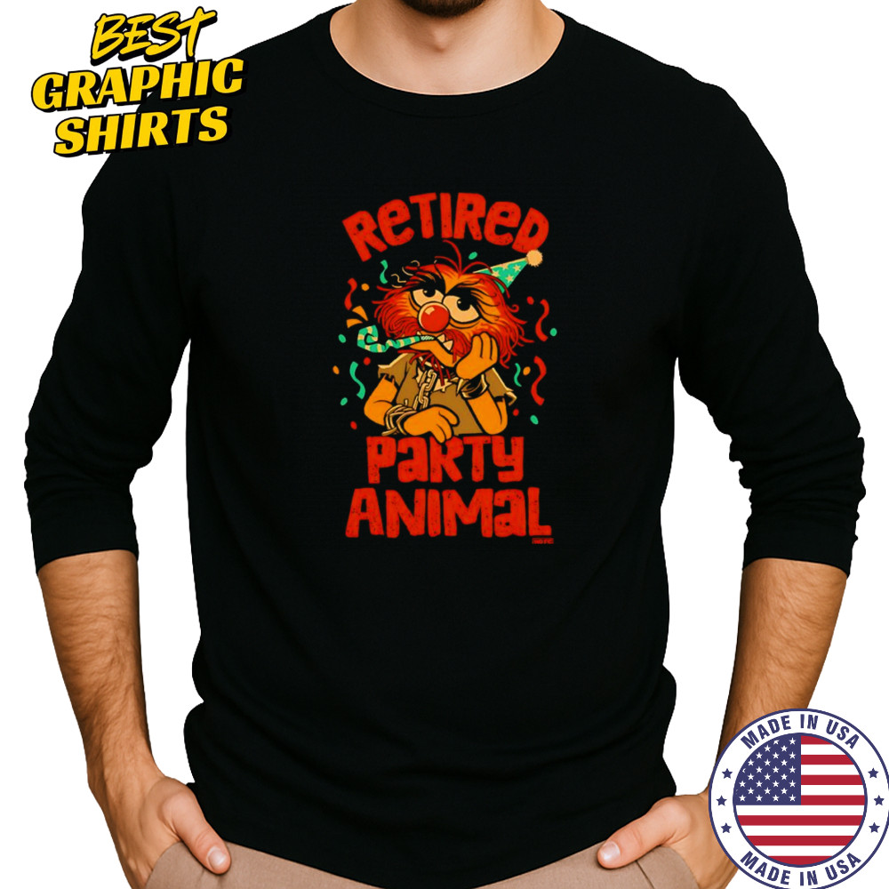 Retired party animal shirt Long Sleeved
