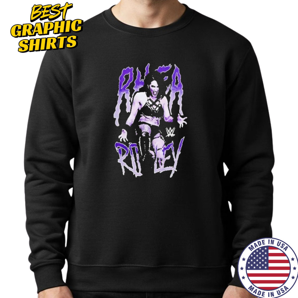 Rhea Ripley Kicking Portrait Girls Shirt Sweatshirt