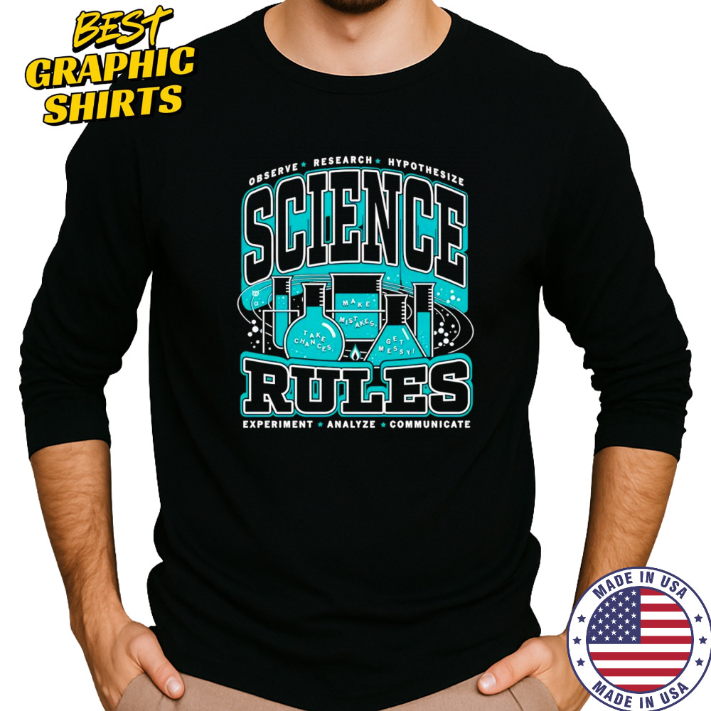 Science Rules Max Collegiate shirt Long Sleeved