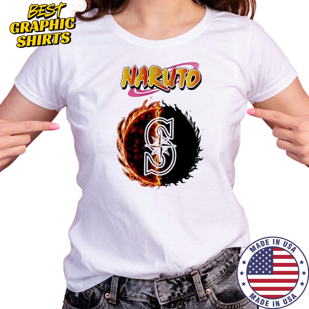 Seattle mariners mlb collab naruto and sasuke 2025 baseball shirt Women's T-shirt