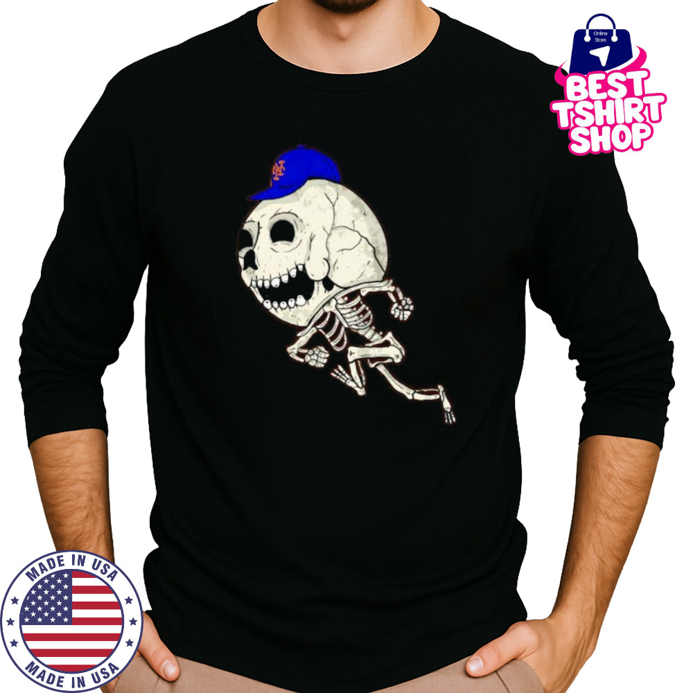 Skeleton Mr. Met shirt Long Sleeved