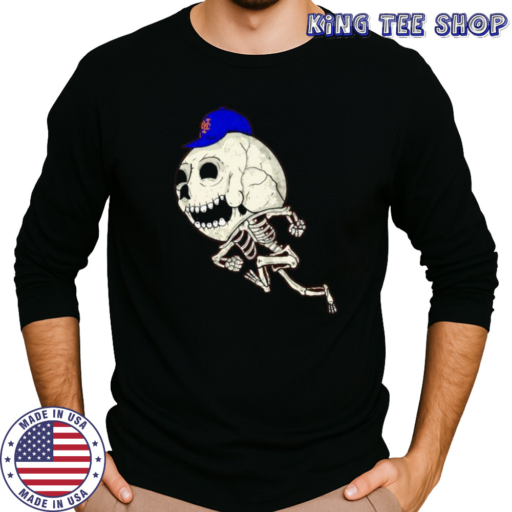 Skeleton Mr. Met shirt Long Sleeved
