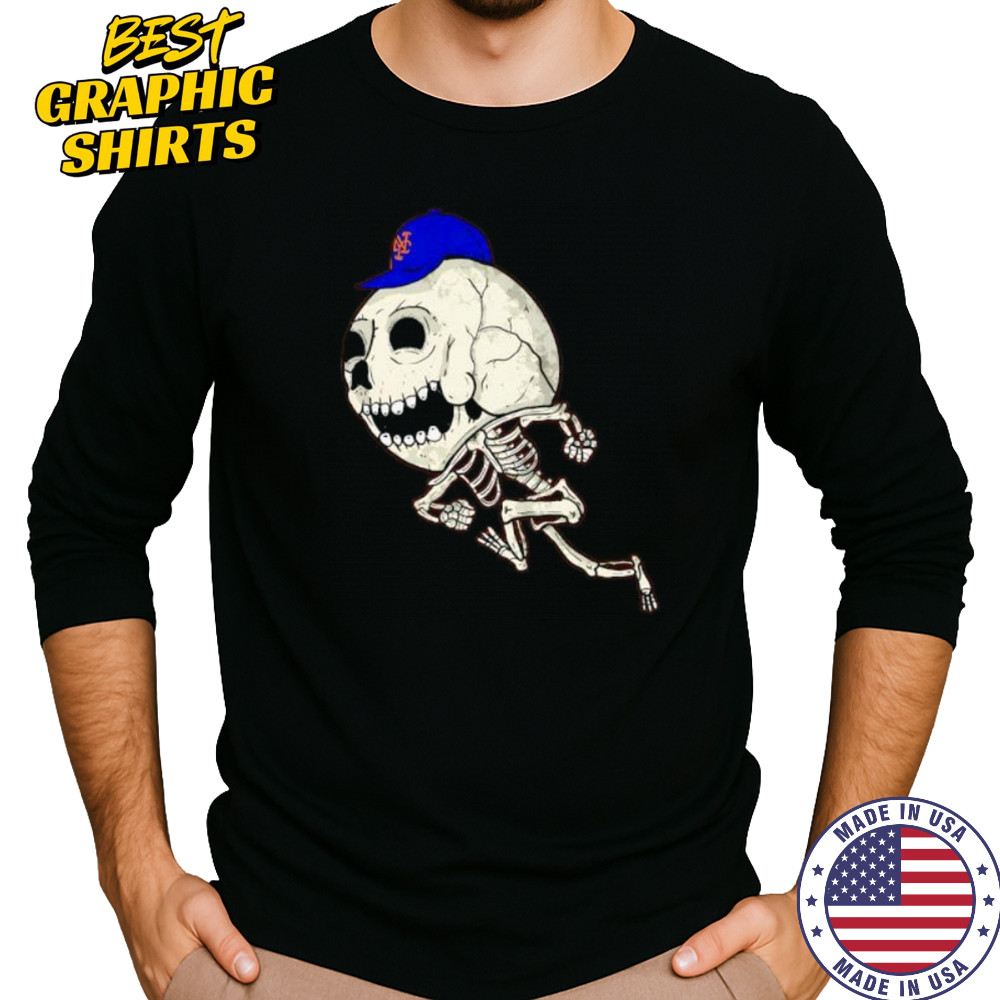 Skeleton Mr. Met shirt Long Sleeved