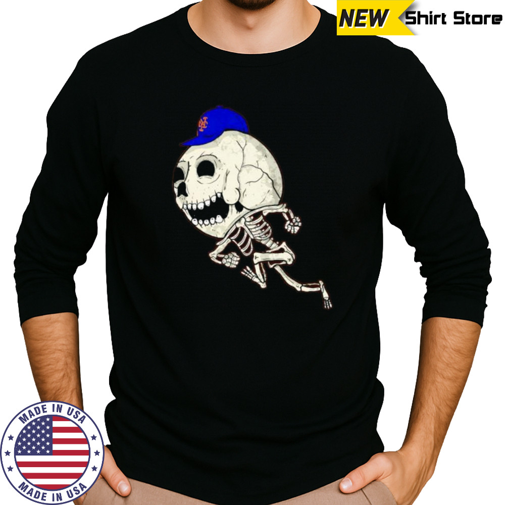Skeleton Mr. Met shirt Long Sleeved