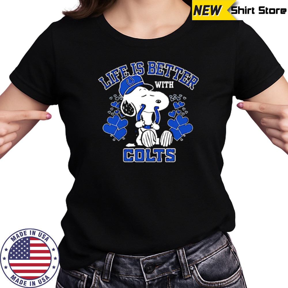 Snoopy Life Is Better With Indianapolis Colts shirt Women's T-shirt
