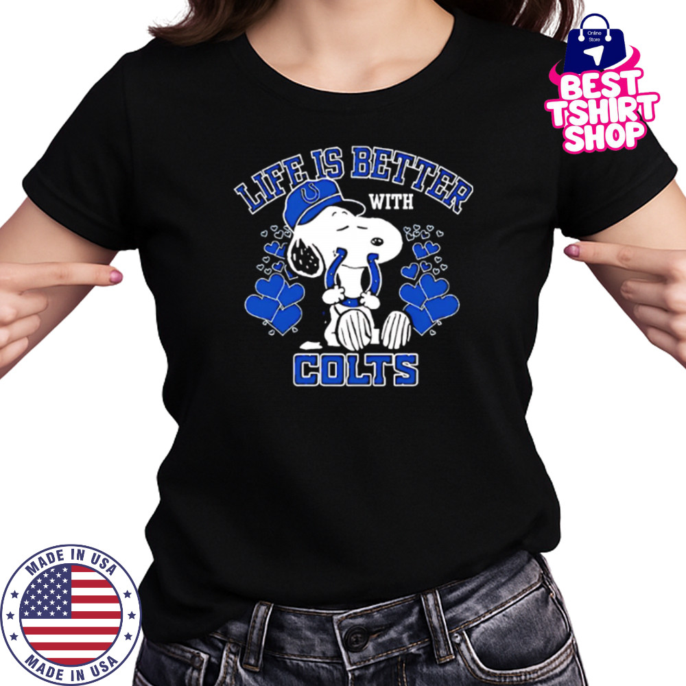 Snoopy Life Is Better With Indianapolis Colts shirt Women's T-shirt