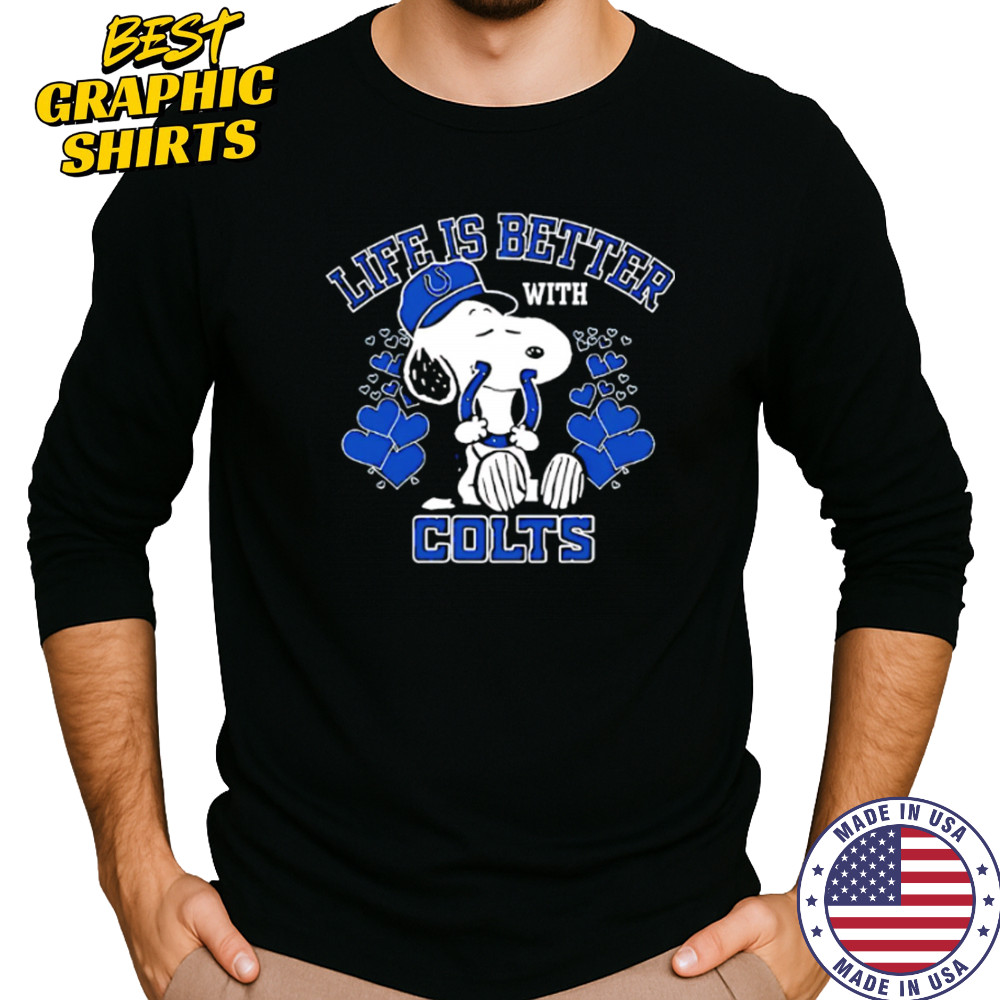 Snoopy Life Is Better With Indianapolis Colts shirt Long Sleeved