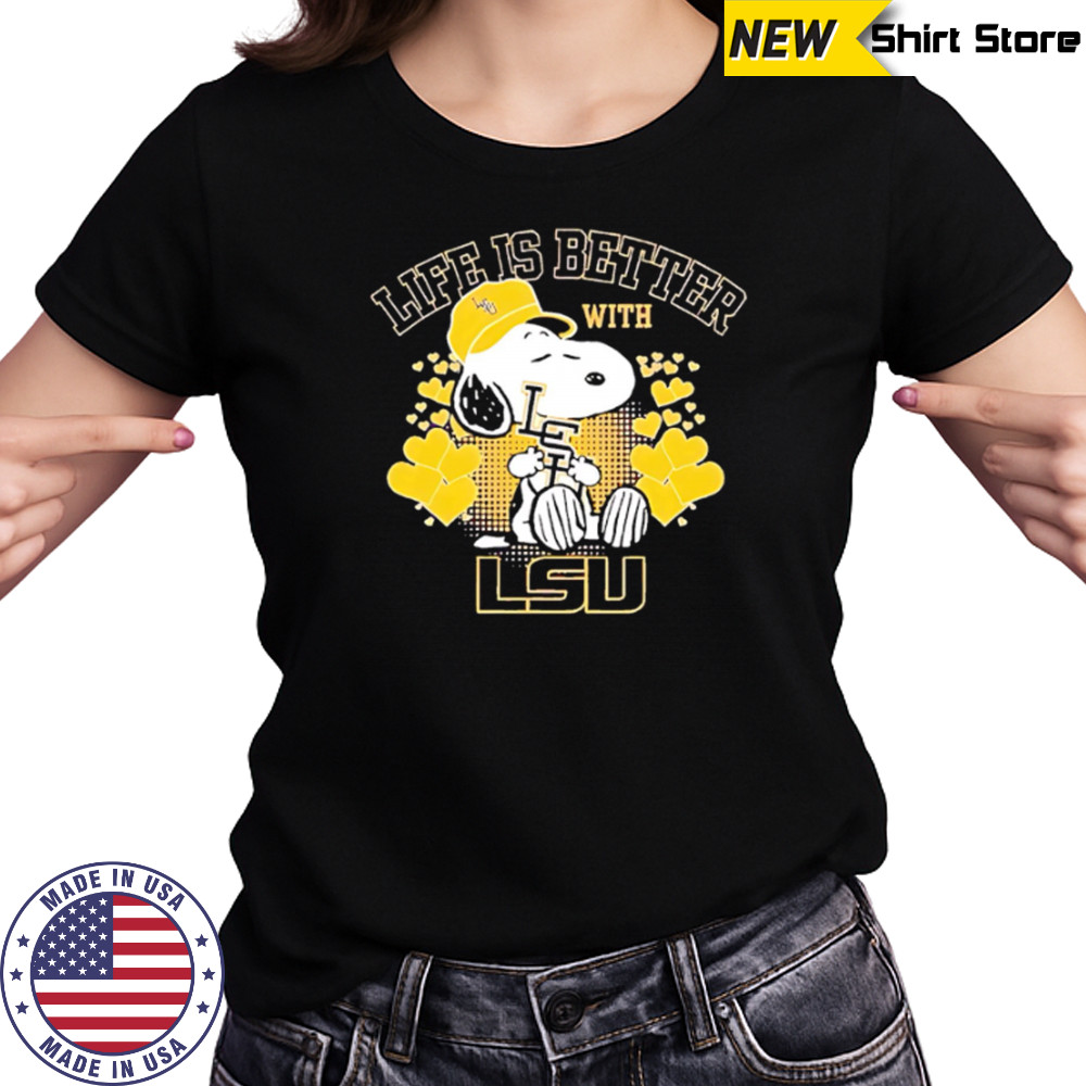 Snoopy Life is better with LSU shirt Women's T-shirt