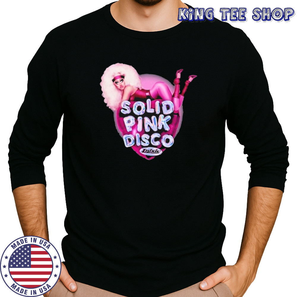 Trixie Mattel Solid Pink Disco Balloon Heart Shirt Long Sleeved