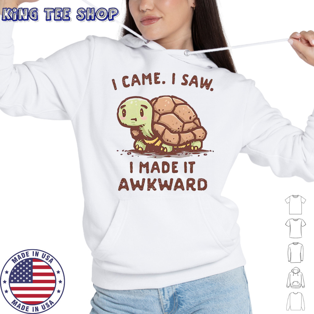 Turtle I Came I Saw I Made It Awkward T-Shirt Hoodie