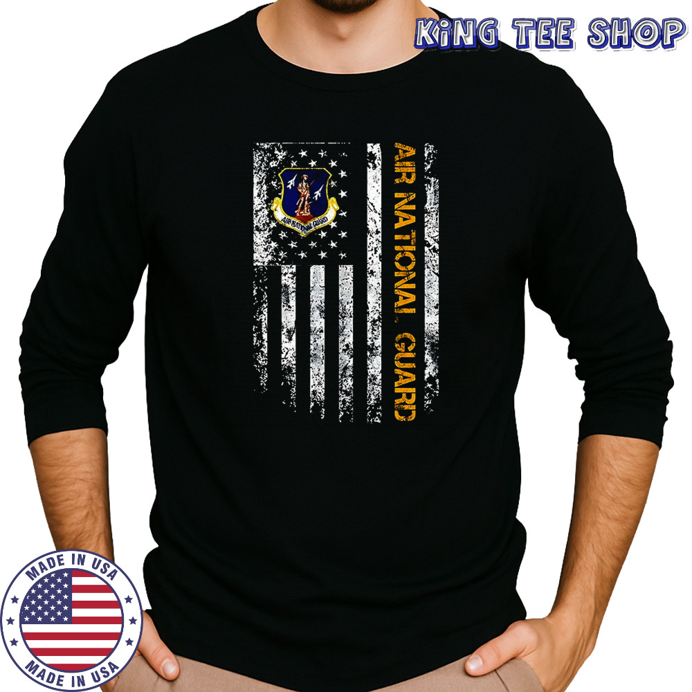 Air National Guard American flag shirt Long Sleeved