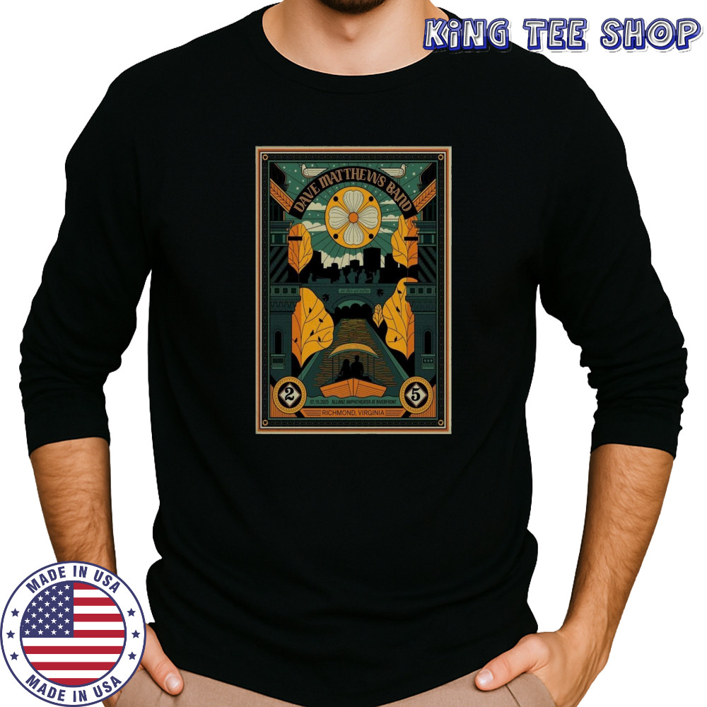 Dave Matthews Band 7-15-2025 Richmond VA Poster T-Shirt Long Sleeved