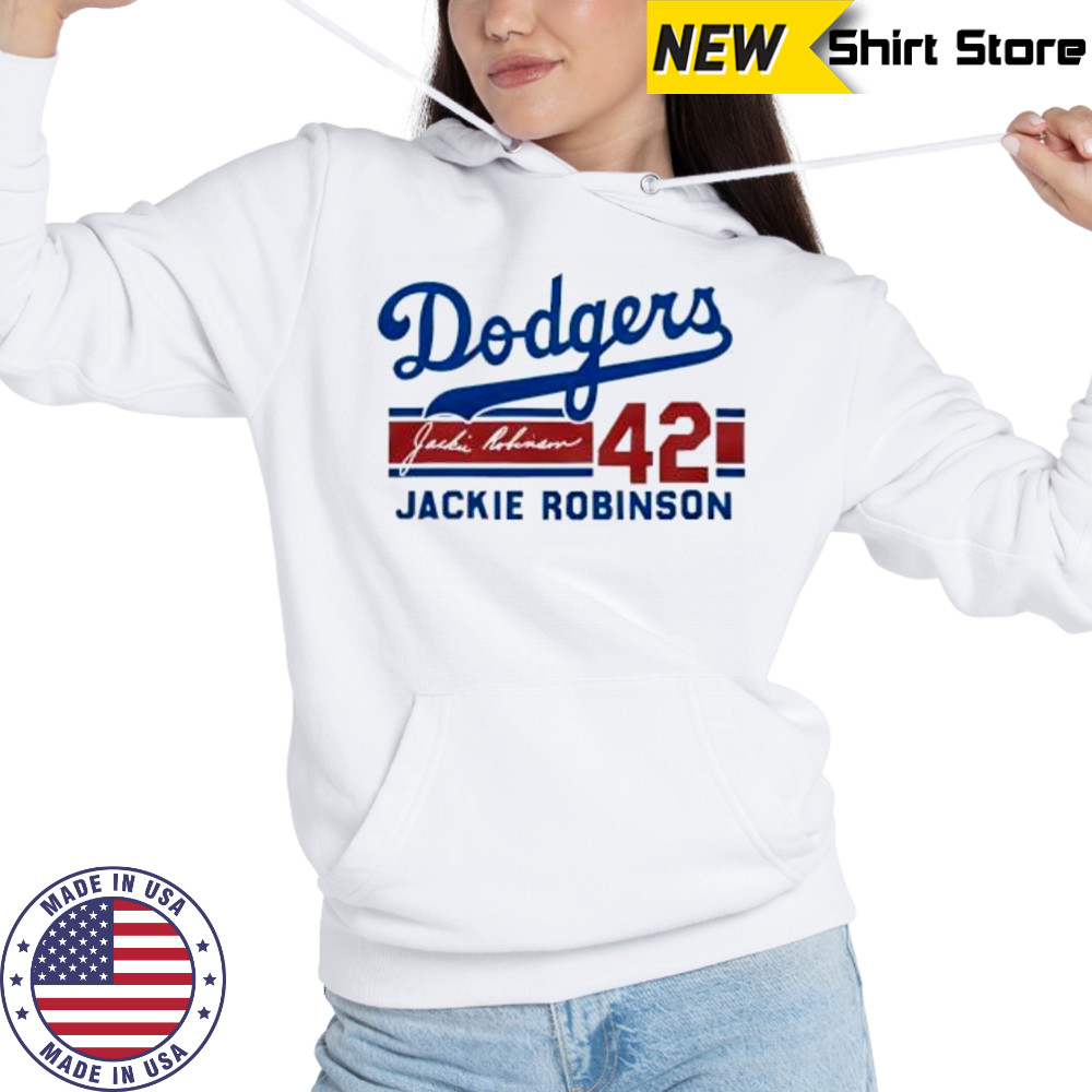 Dodgers Jackie Robinson 42 Signature shirt Hoodie