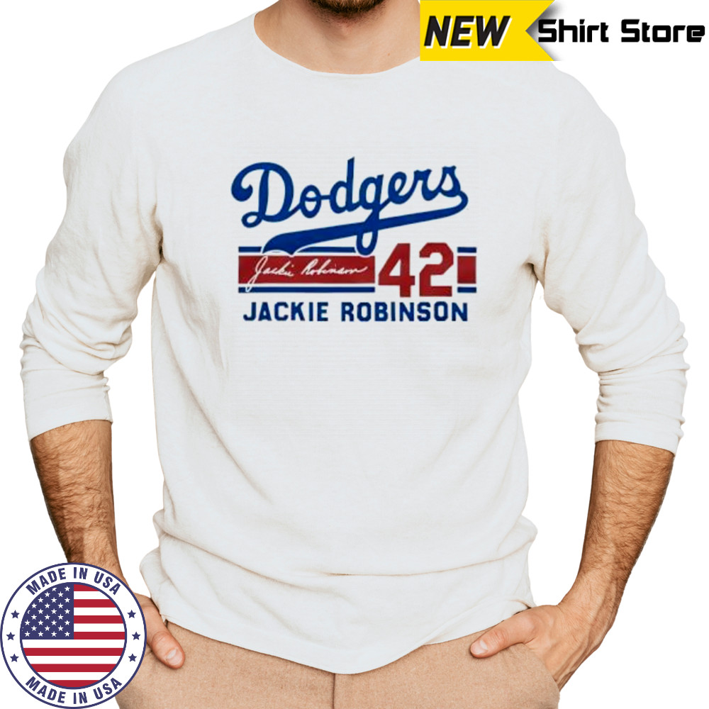 Dodgers Jackie Robinson 42 Signature shirt Long Sleeved