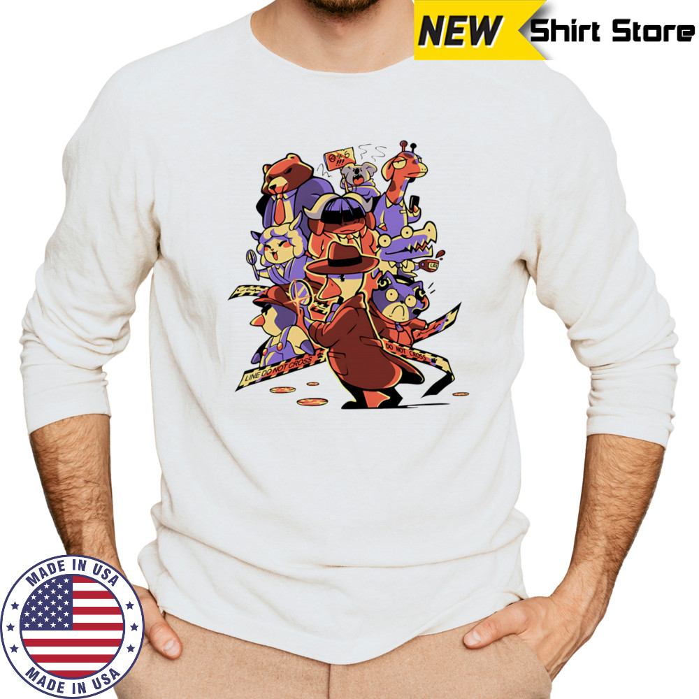 Duck Detective cartoon shirt Long Sleeved