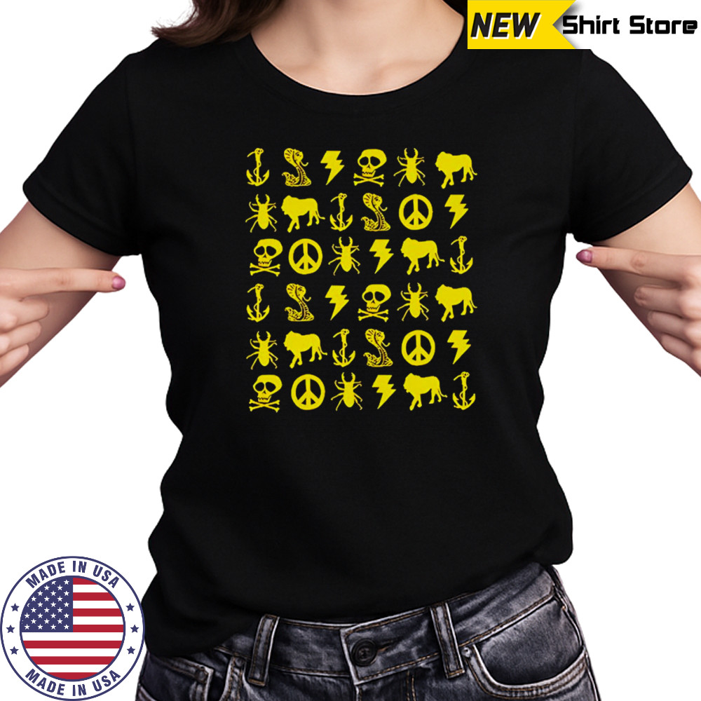 Golden Funny Symbol Skull Snake shirt Women's T-shirt